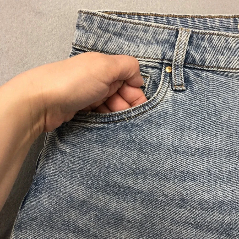 Kut From The Kloth Jane High Rise Shorts Womens 2 Blue Denim Rolled Festival New